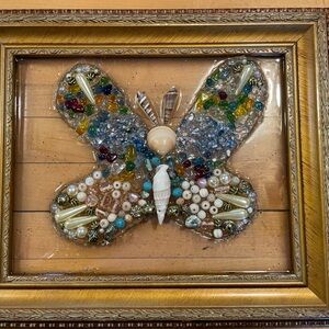 3-D BEJEWELED BUTTERFLY FRAMED